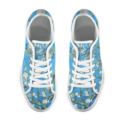 Van Gogh “Almond Blossom” Low-Top Canvas Sneakers for Women