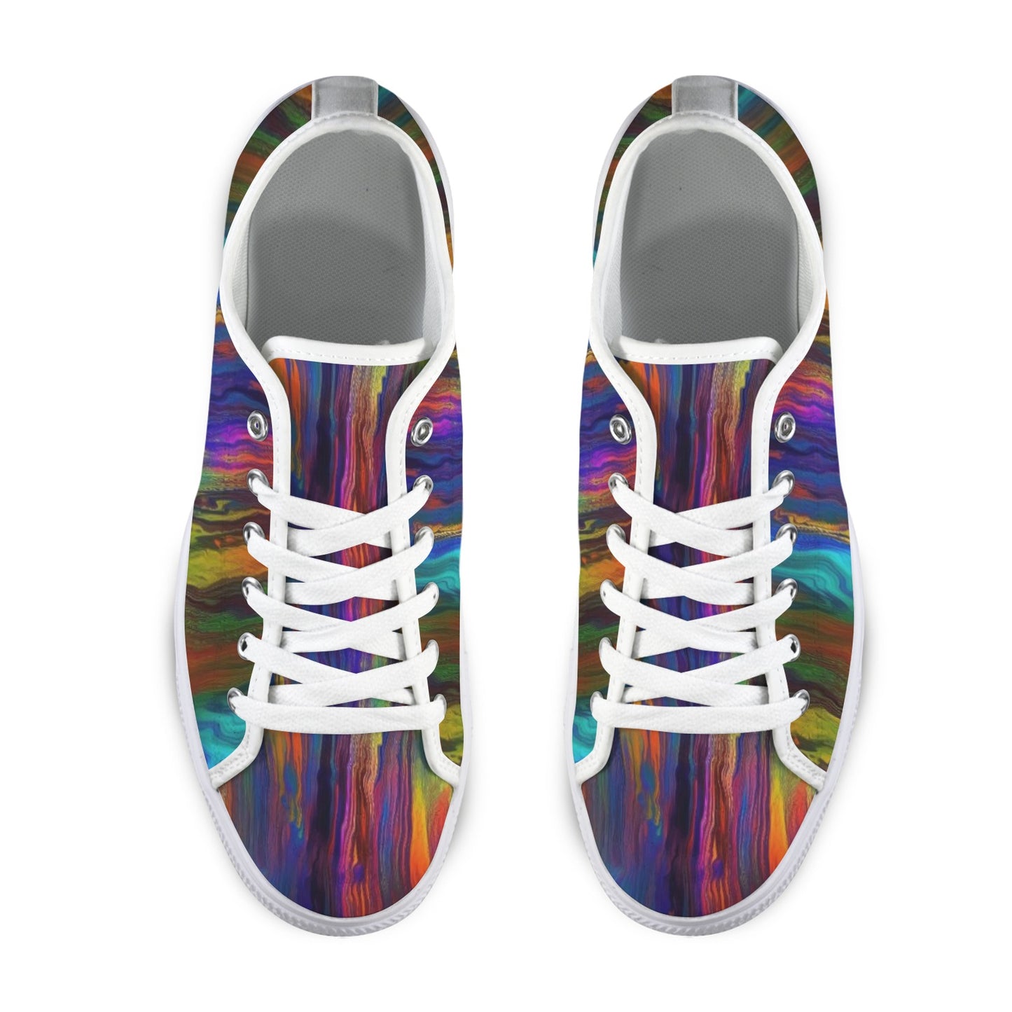 Multi-Color Low Top Women’s Sneakers – Bold Street Style Statement Shoes