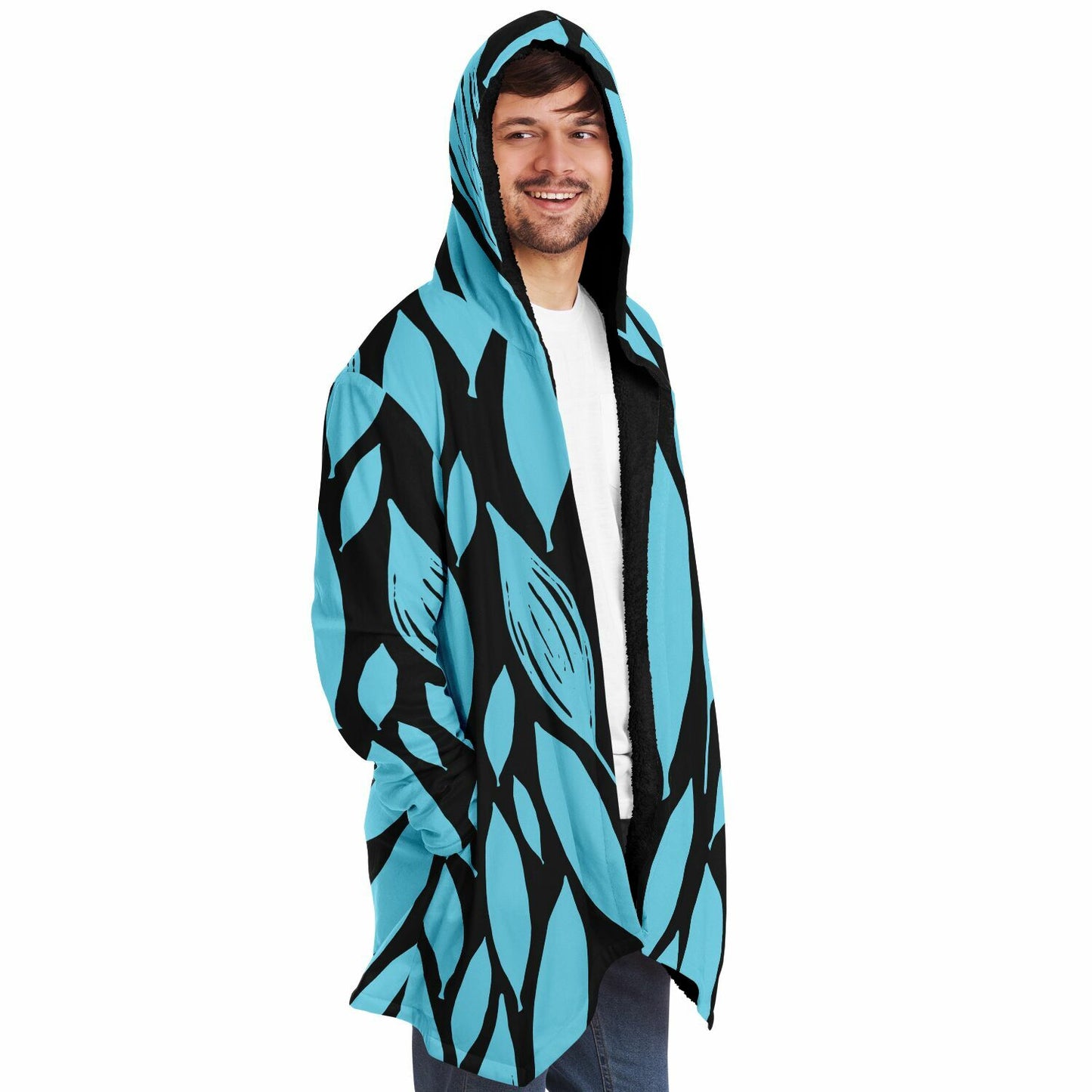 Black & Teal Boho Swirl Cloak 🌿 Because Subtlety Is Overrated