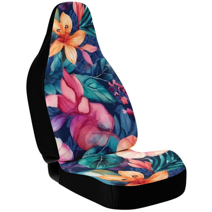 Bright Blossoms Colorful Boho Floral Print Car Seat Covers