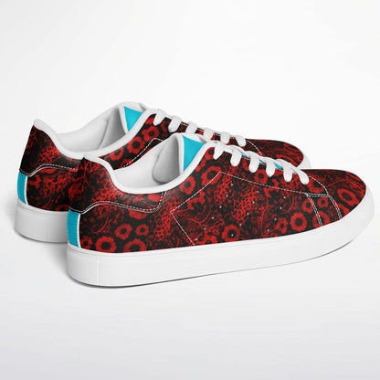VENOM DROP – Red/Black Animal Print w/ Cyan Accent