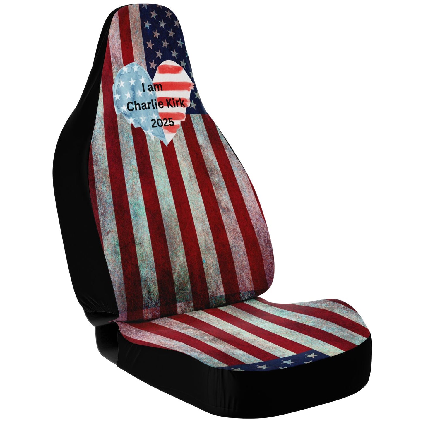 CHARLIE KIRK Patriotic American Flag Car Seat Covers