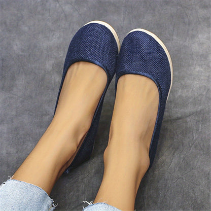 Bohemian Wedge Heel  Bohemian Breathable Fabric Wedge Heel Shoes | Women's Black & Natural Jute Mid-Heel Platform, TPR Sole for Autumn Casual & Semi-Formal Wear