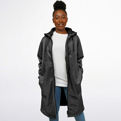 Dark Gray long hoodie with zipper, Warm hooded sweatshirt Unisex, Oversized jacket, Plus sized available copy