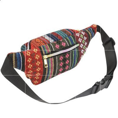 Bohemian Style Waist Bag for Outdoor Sports