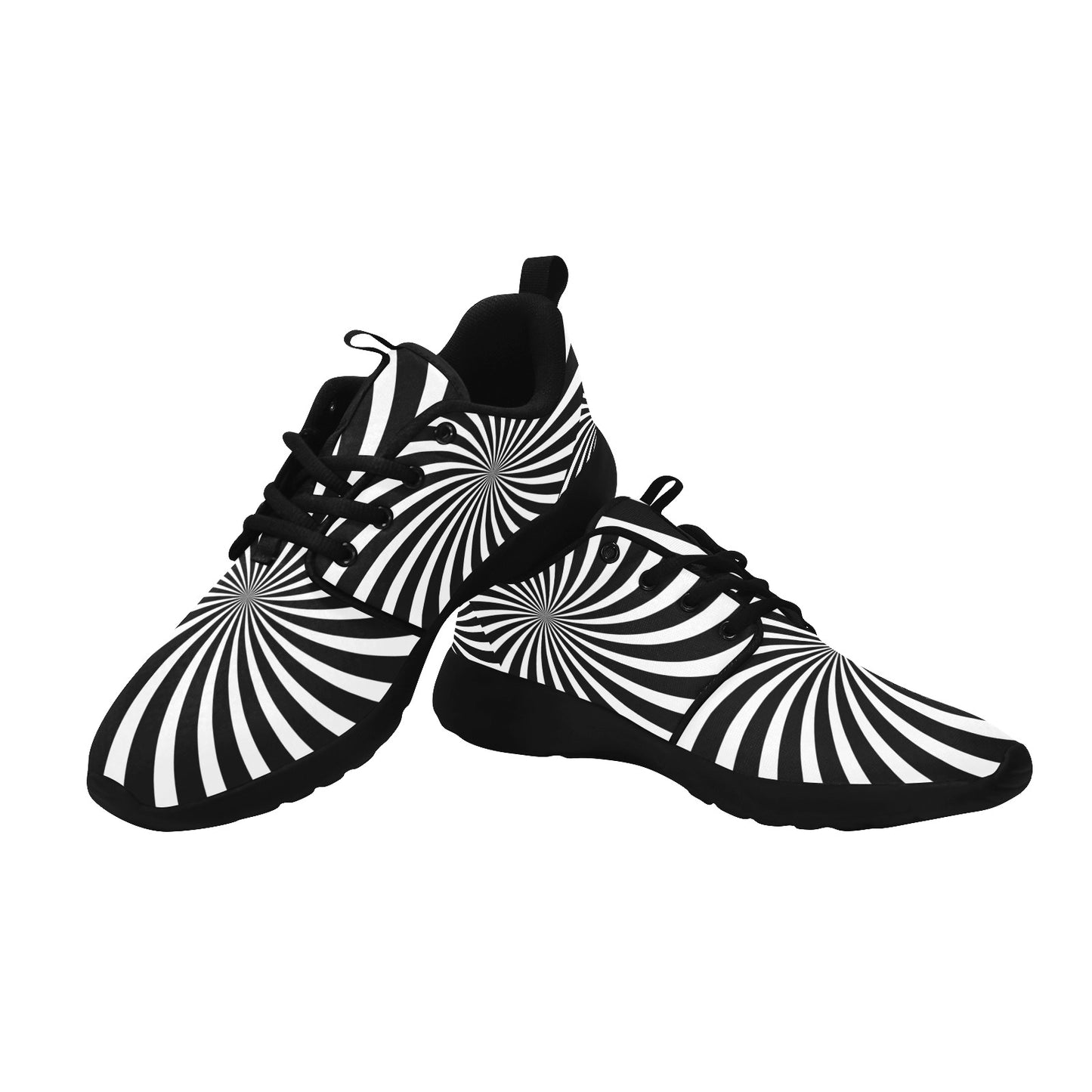 🔥 Black &amp; White Chaos 🖤🤍 | Psychedelic Zebra Spiral Sneakers for Men