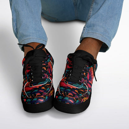 Core Low Shoes – Retro Floral Sneakers for Hippie Style
