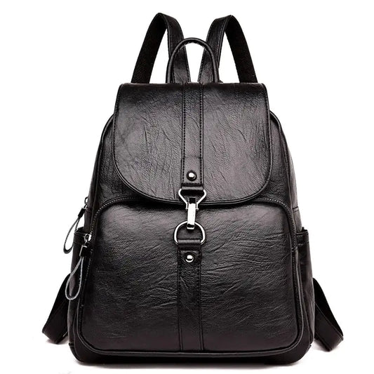 Multi-functional Anti-Theft Leather Backpack for Women