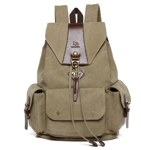 Retro Male Outdoor Canvas Travel Backpack