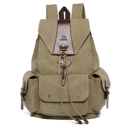 Retro Male Outdoor Canvas Travel Backpack