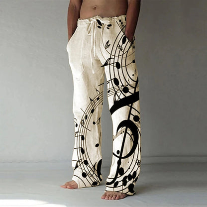 Men's Trousers Summer Pants Beach Pants Elastic Designer Front Pocket Straight Leg Graphic Prints Graffiti Comfort Casual Pants