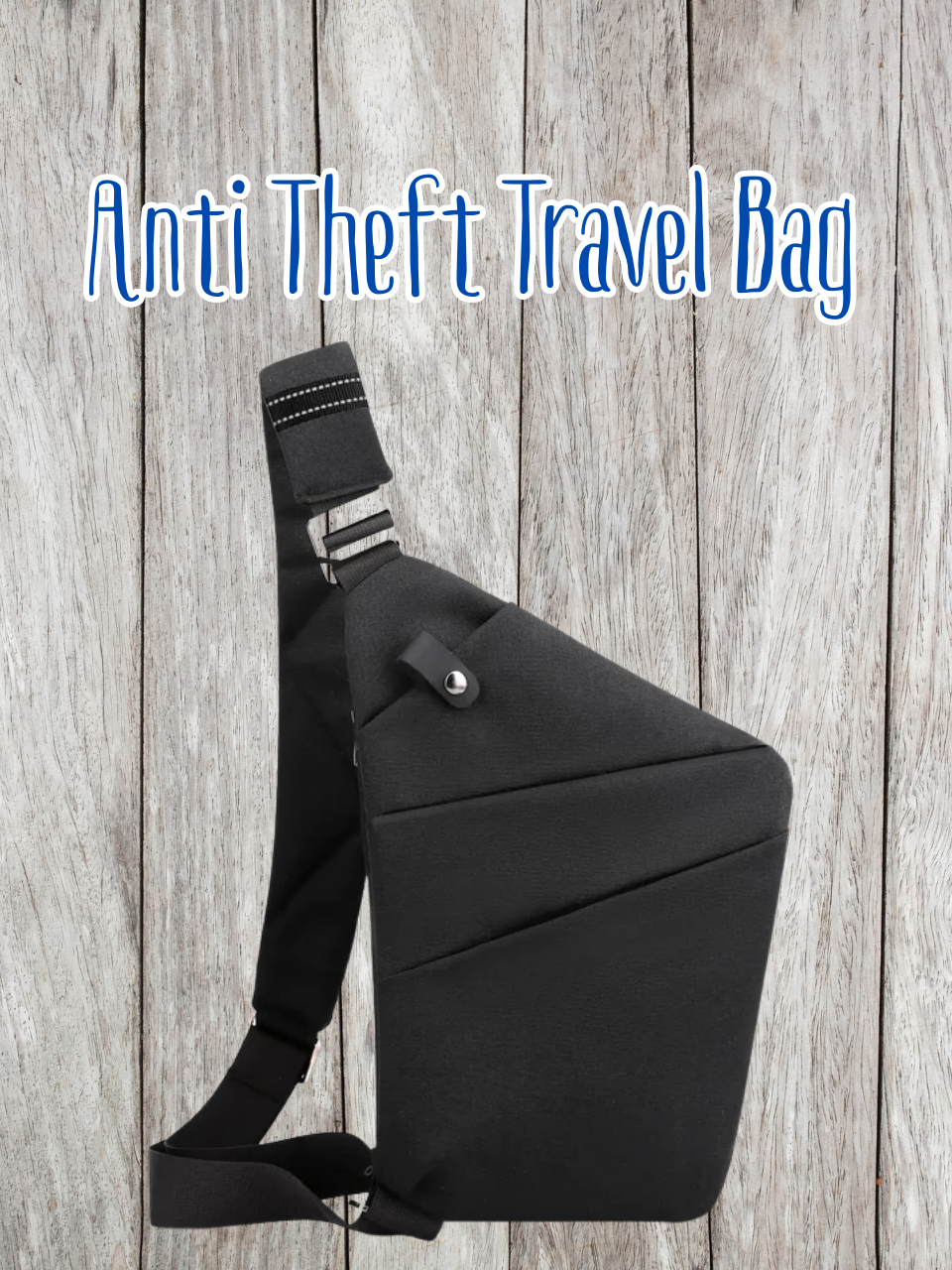 Anti-Theft One-Shoulder Sling Bag – Lightweight Crossbody Travel Chest Bag (Black)