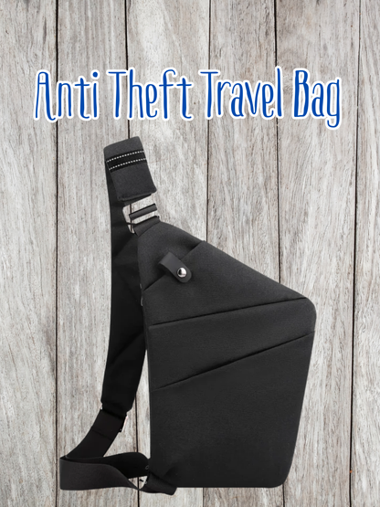 Anti-Theft One-Shoulder Sling Bag – Lightweight Crossbody Travel Chest Bag (Black)
