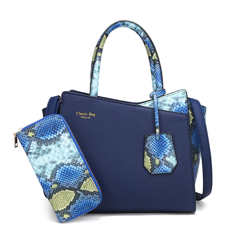 Snakeskin Print Retro Shoulder Purse – Classic Statement Bag