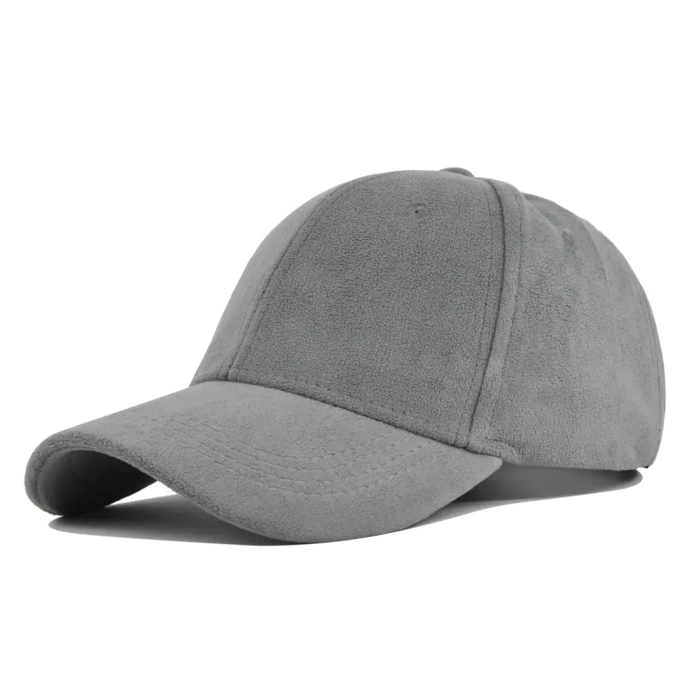 Solid Color Suede Soft Top Baseball Cap for Outdoors Lambswool Baseball Hat