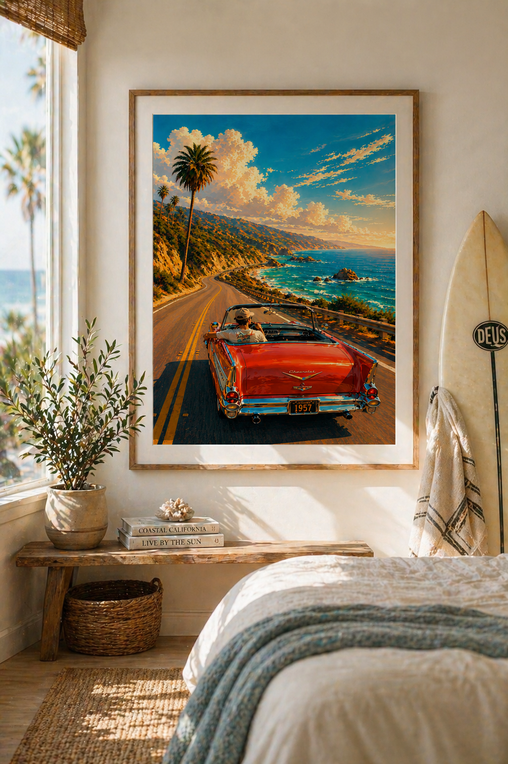 Pacific Coast Highway Wall Art | Coastal Printable Car Print (Instant Download)
