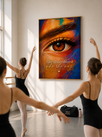 She Remembered Who She Was | Motivational Printable Wall Art for Women