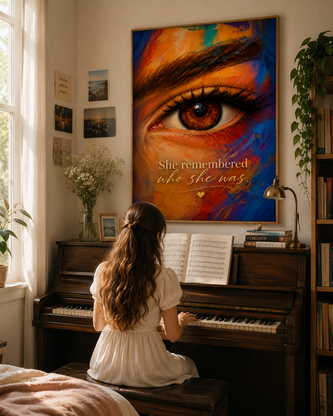 She Remembered Who She Was | Motivational Printable Wall Art for Women