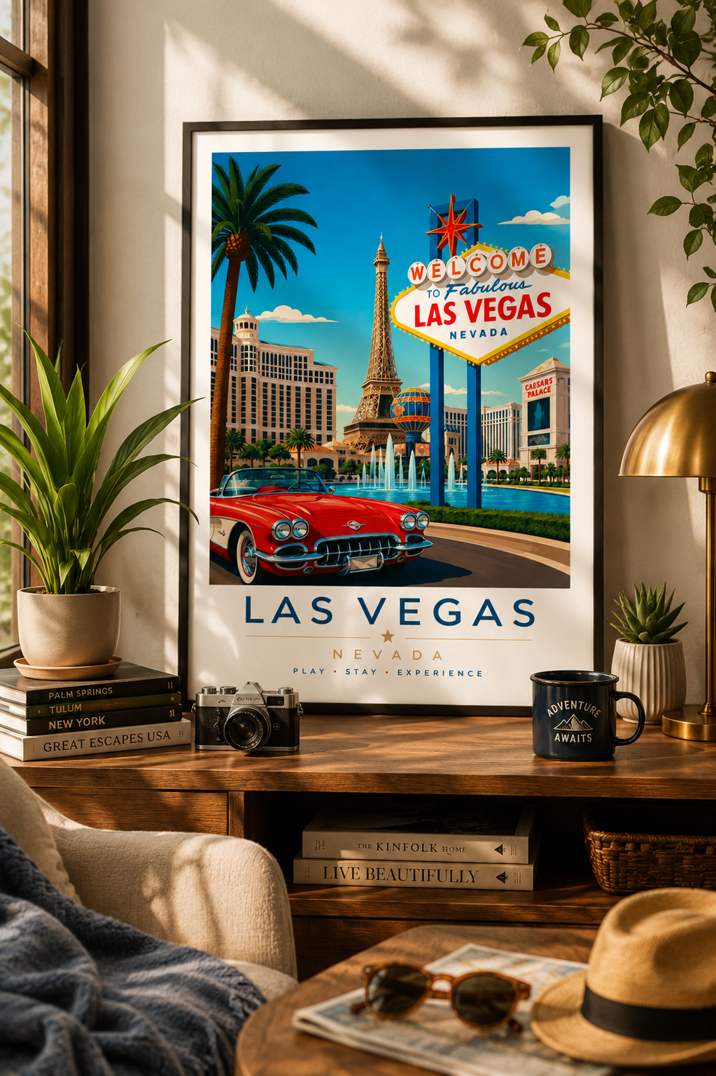 Las Vegas Wall Art Print | Vintage Vegas Travel Poster | Iconic USA Series