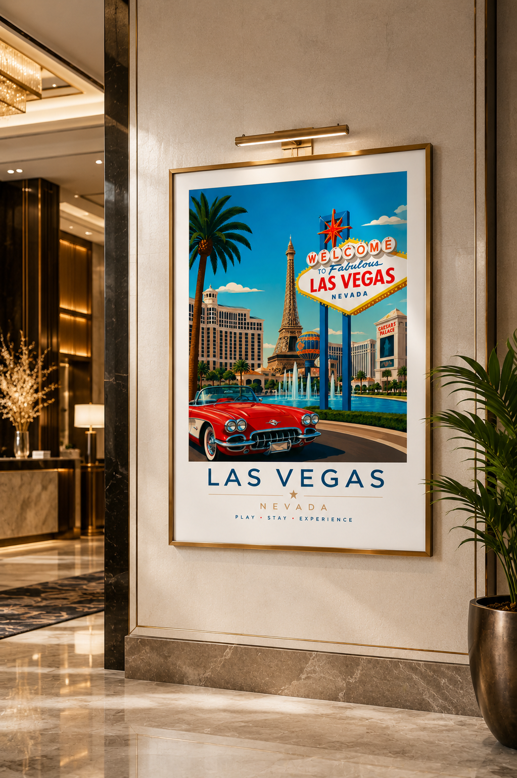 Las Vegas Wall Art Print | Vintage Vegas Travel Poster | Iconic USA Series