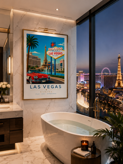 Las Vegas Wall Art Print | Vintage Vegas Travel Poster | Iconic USA Series