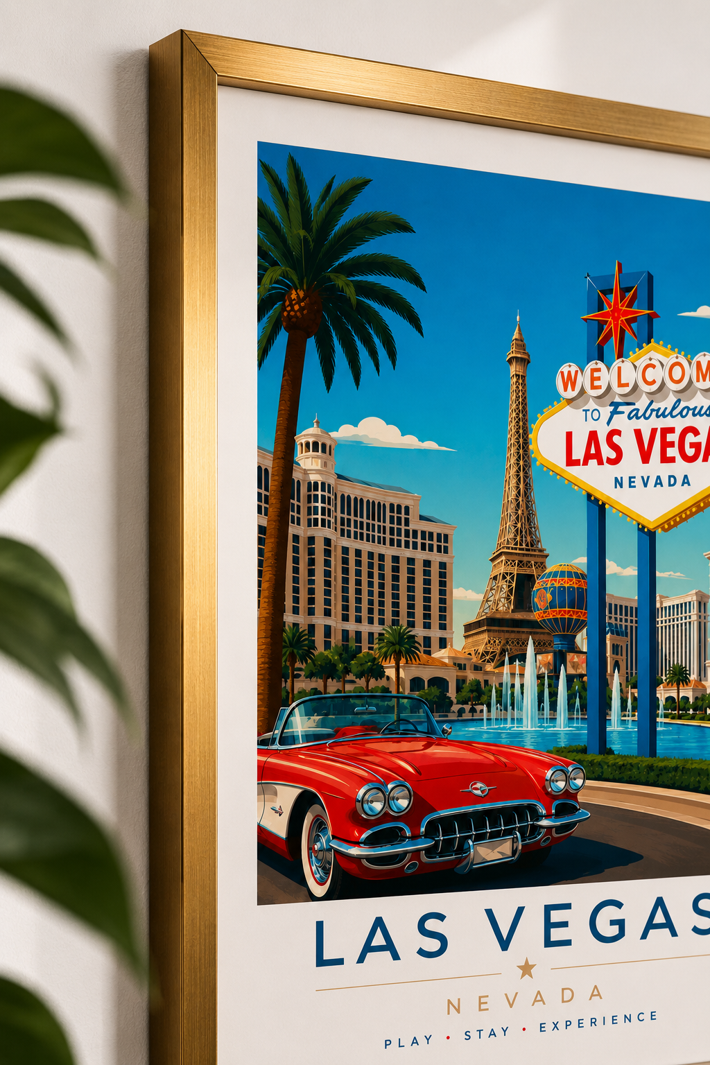 Las Vegas Wall Art Print | Vintage Vegas Travel Poster | Iconic USA Series