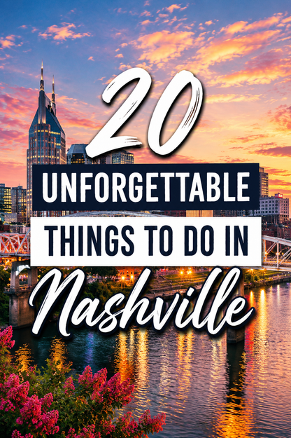 Nashville Travel Poster Wall Art | Iconic Music City Printable Decor | Instant Download