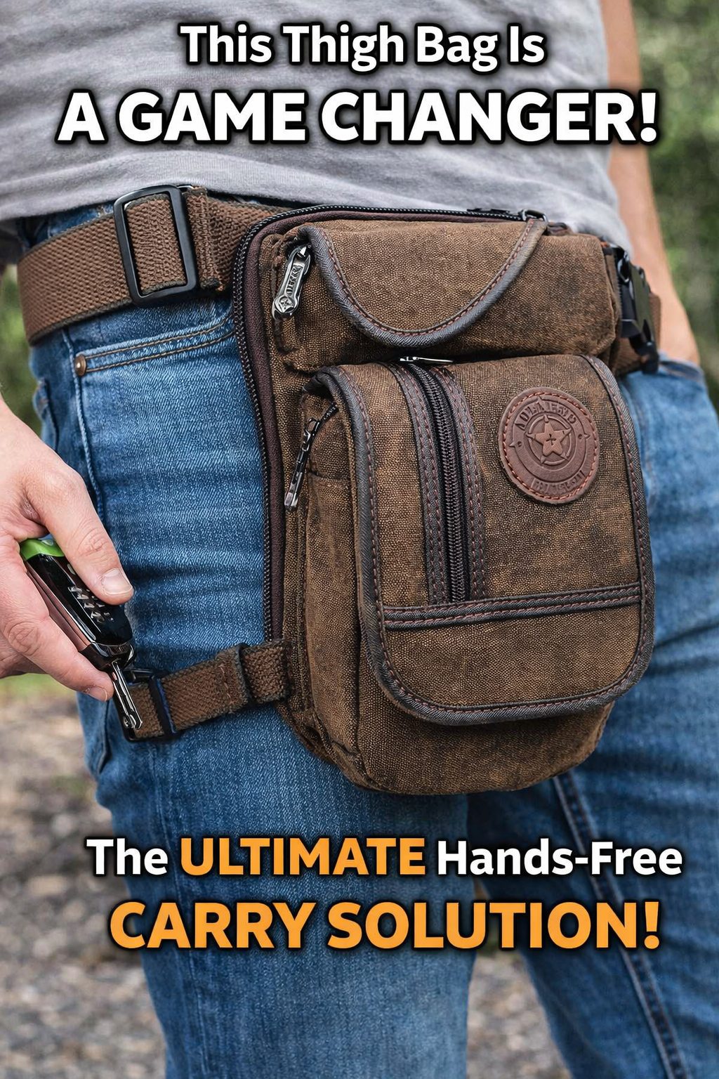 Canvas Waist Bag Thigh Pack Waist Bag Fanny Packs Tactical Leg Bag Thigh Pouch Bag Crossbody Bag Shoulder Bag