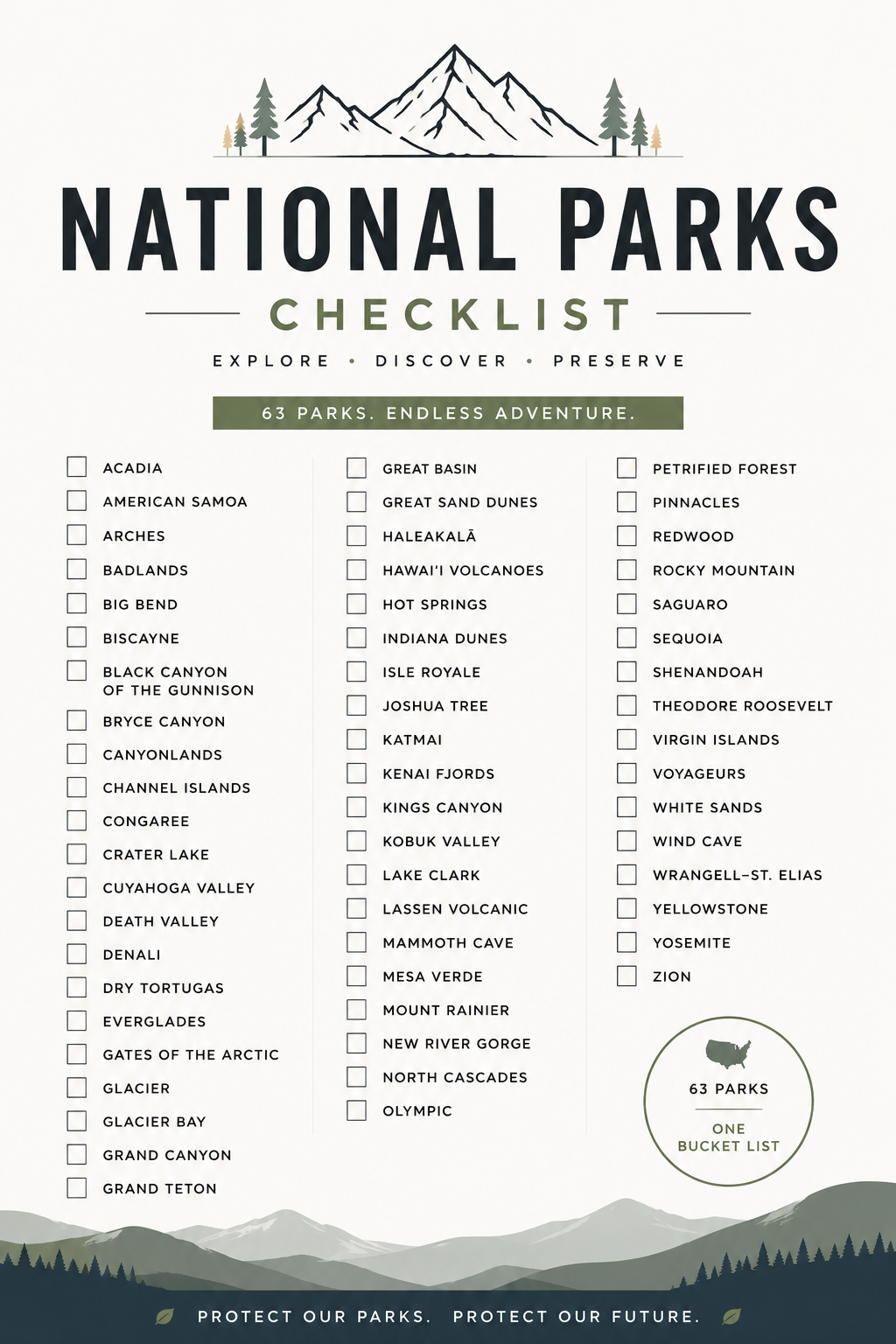 Ultimate Yosemite National Park Bundle | 14 Unforgettable Things To Do Guide, FREE Poster + Packing List + National Park Checklist + Travel Journal