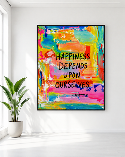 Motivational Quote Wall Art Bundle, Colorful Abstract Prints, Modern Dorm & Office Decor, Inspirational Poster Set