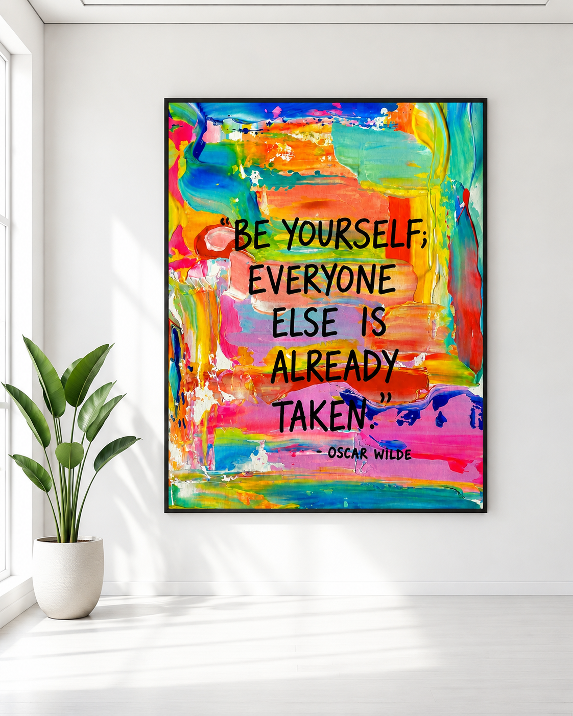Motivational Quote Wall Art Bundle, Colorful Abstract Prints, Modern Dorm & Office Decor, Inspirational Poster Set