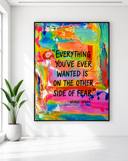 Motivational Quote Wall Art Bundle, Colorful Abstract Prints, Modern Dorm & Office Decor, Inspirational Poster Set