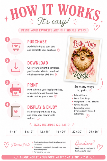 Funny Bathroom Wall Art Set of 6 | Cute Animal Spa Printable Decor