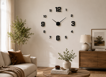Creative Frameless DIY Wall Clock Wall Decal Home Silent Clock Living Room Office Wall Decoration
