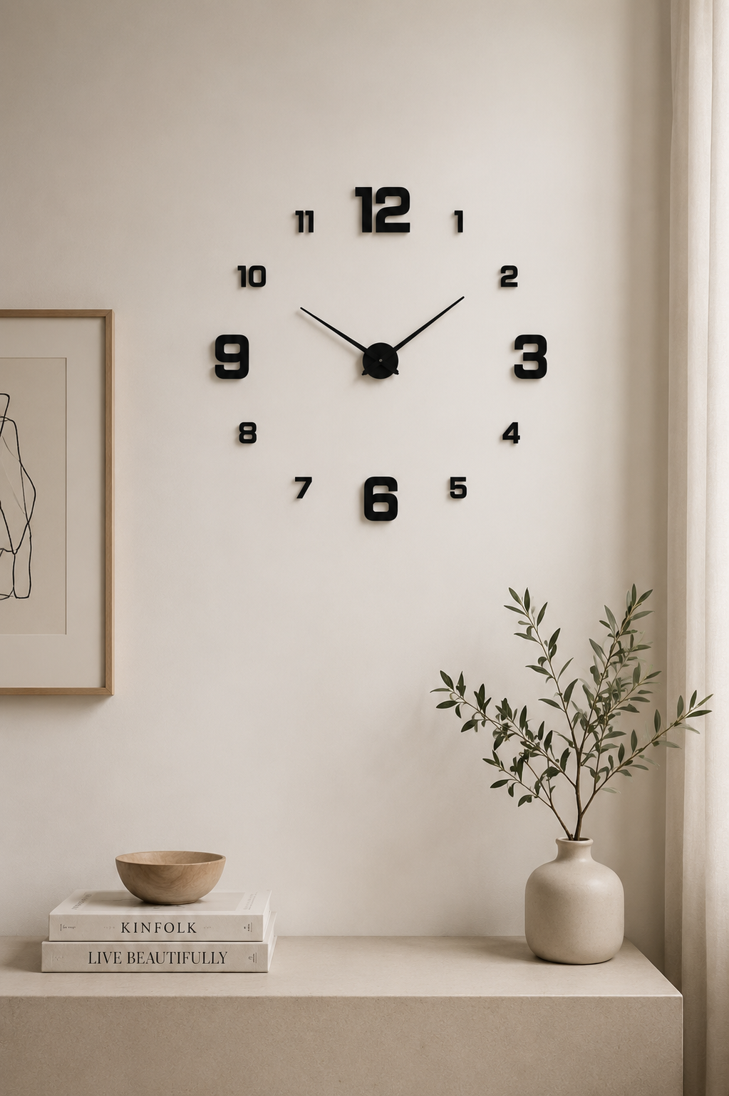 Creative Frameless DIY Wall Clock Wall Decal Home Silent Clock Living Room Office Wall Decoration