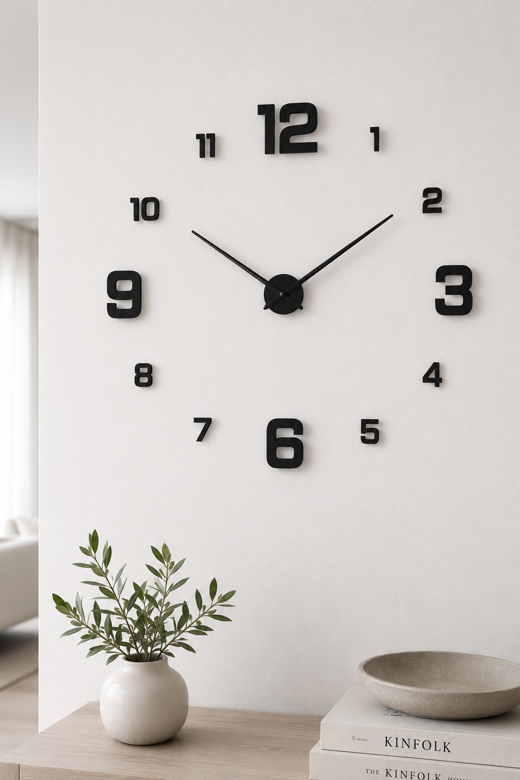 Creative Frameless DIY Wall Clock Wall Decal Home Silent Clock Living Room Office Wall Decoration