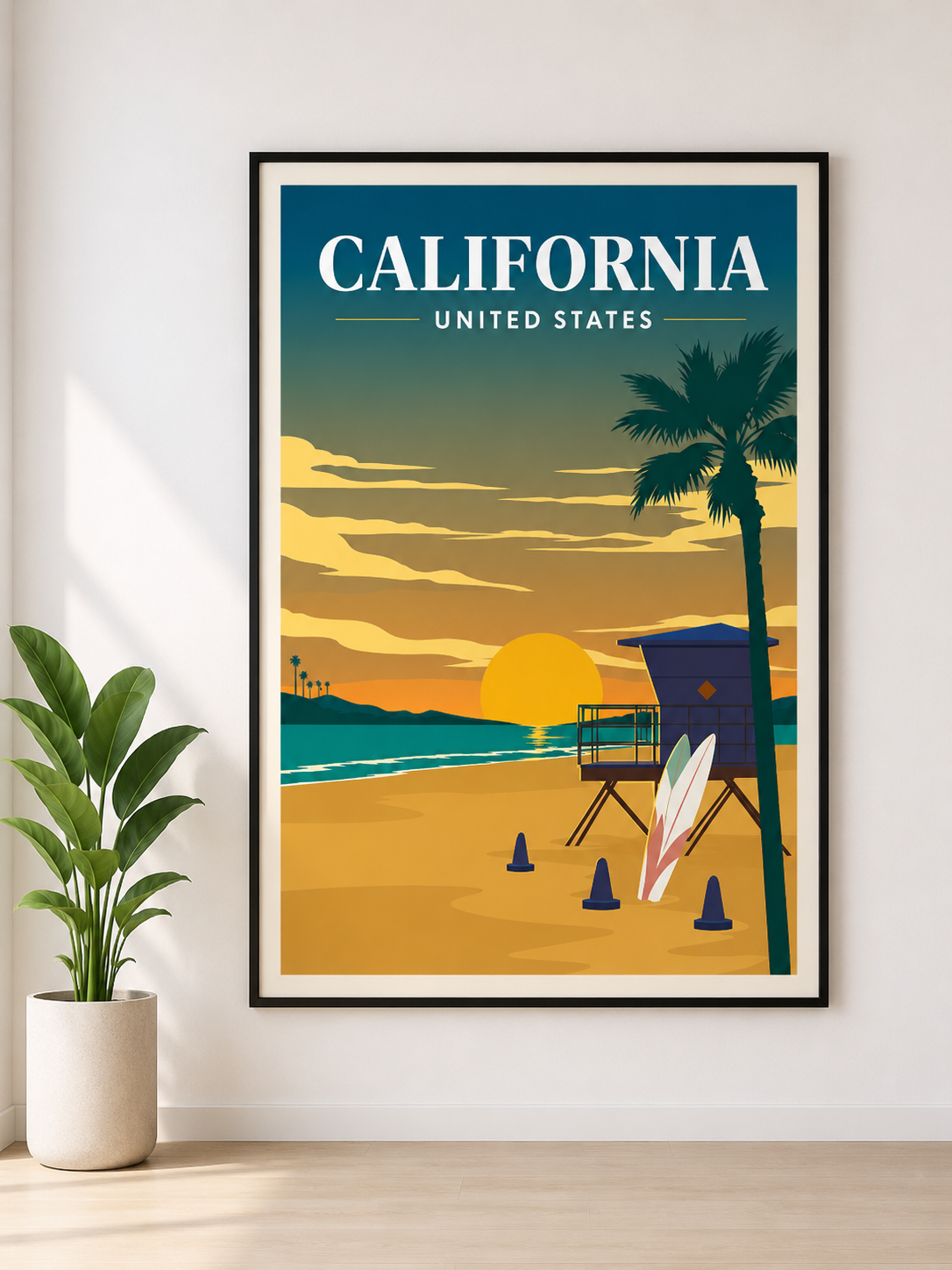 California USA Travel Poster Printable