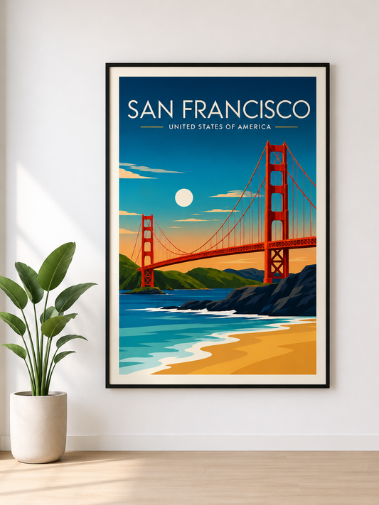 San Francisco California Travel Poster Printable