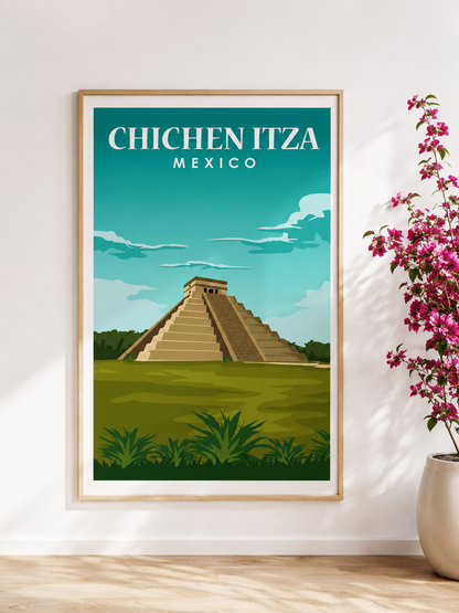 Chichen Itza Travel Poster Printable