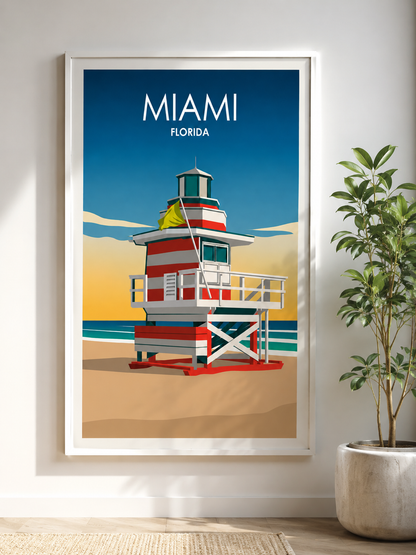 Miami Florida USA Poster Printable