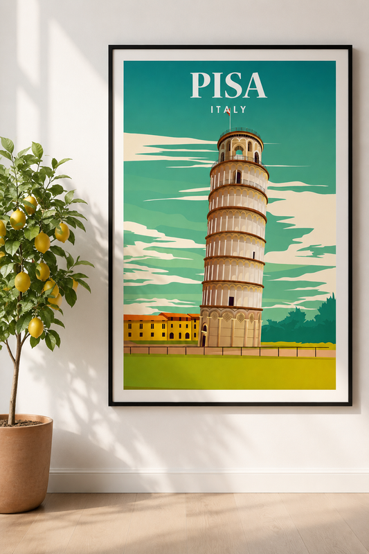 Leaning Tower of Pisa Italy Poster Printable