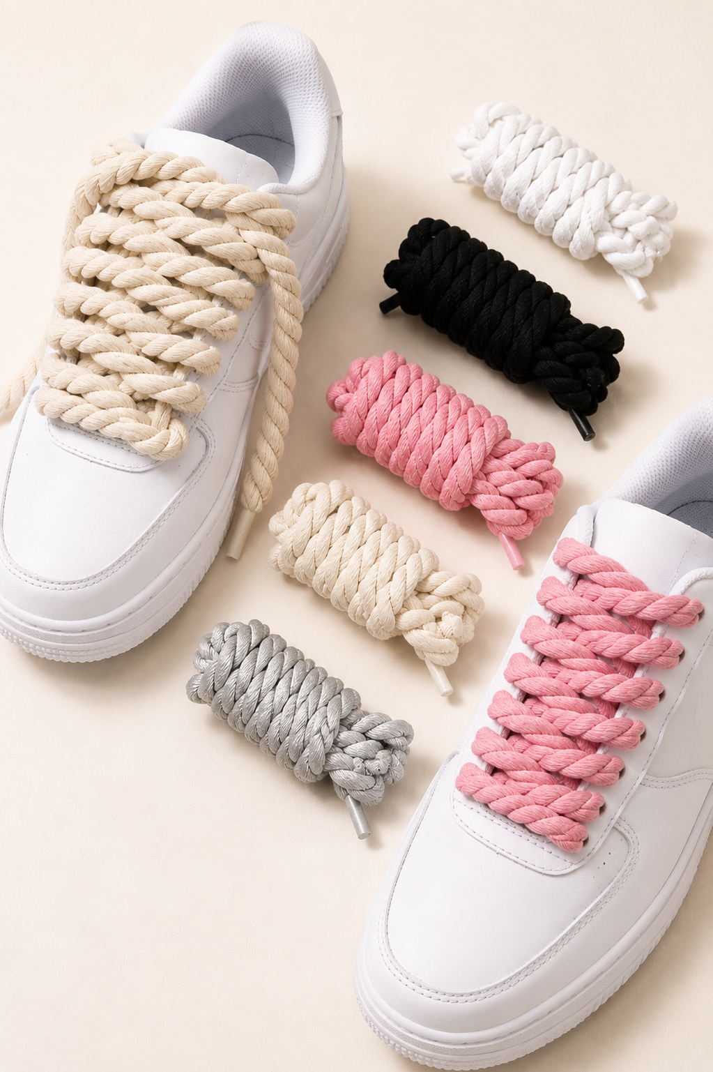Braided Shoelaces | Thick Durable Woven Shoe Laces | Handmade Style Replacement Laces for Sneakers, Boots & Casual Shoes