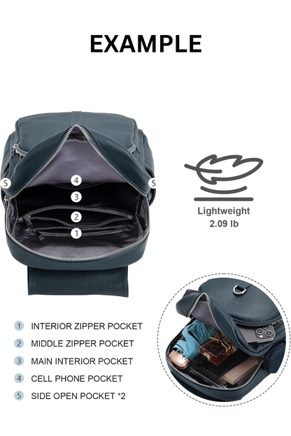 Anti-Theft Leather Backpack for Women + FREE Smart Tracker