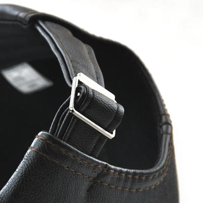 Trendy Men's Leather Baseball Cap for Casual Wear
