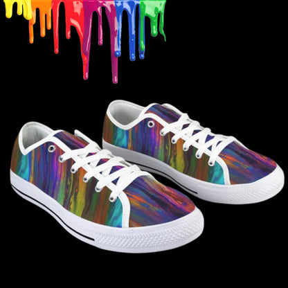 Multi-Color Low Top Women’s Sneakers – Bold Street Style Statement Shoes
