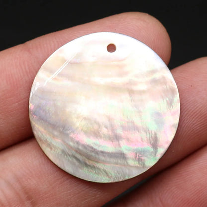 Black Mother of Pearl Charms | Natural Shell Coin Disc Pendants | 10pcs MOP Charms for DIY Earrings, Necklaces & Jewelry Making