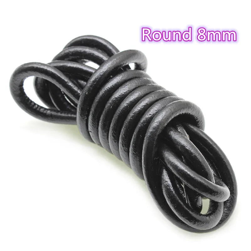 Genuine Black Leather Cord | 2M Round Cowhide Leather String | 1–10mm Cord for Bracelets, Necklaces & DIY Jewelry Making #LeatherCord #JewelryMaking