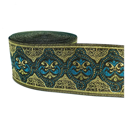 5cm Embroidered Lace Trim | 3 Yard Vintage Ethnic Boho Ribbon | Decorative Fabric Trim for Bags, Clothing, Jewelry & DIY Crafts