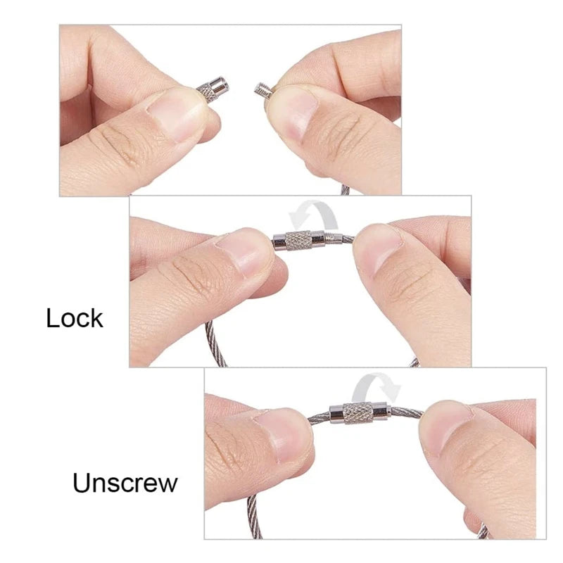 20pcs Screw Clasps for Jewelry Making | Metal Bracelet & Necklace Closure Fasteners | End Cap Connectors | DIY Jewelry Findings