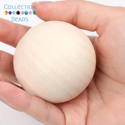 Natural Wood Beads | Round Wooden Spacer Beads 4–50mm | DIY Jewelry Making, Crafts & Handmade Accessories